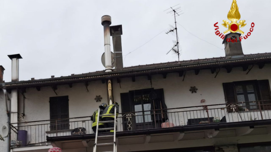 Nonio: principio d'incendio a canna fumaria 